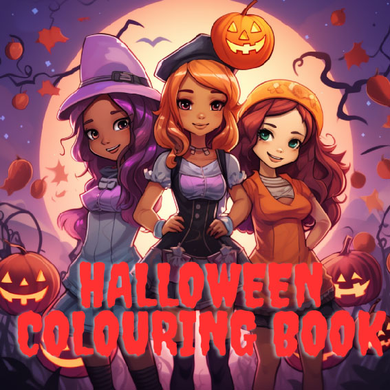 Halloween colouring book